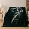 Manta de Franela de Personajes de Terror S-Grito Cara de Fantasma, Manta Suave Acogedora para Hogar Dormitorio Cama Sofá Cubierta de Picnic Regalo para Niños
