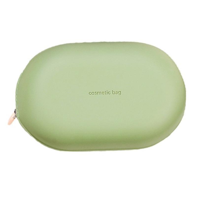 Silikonová kosmetická taška s velkou kapacitou, voděodolná, šetřící místo, cestovní úložná taška, prachotěsná, se zapínáním na zip, peněženka na mince, cestování