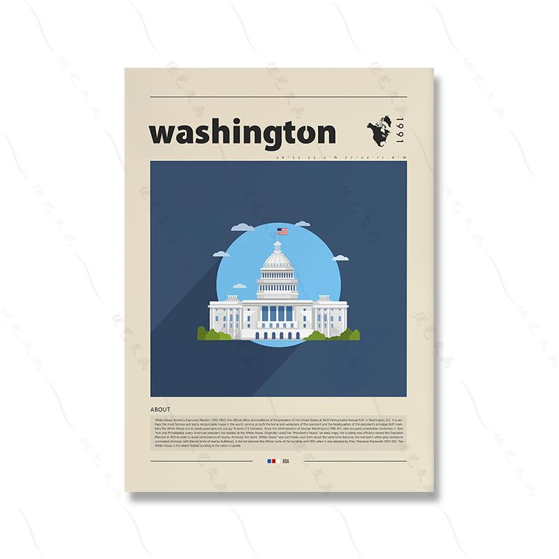 

Агра Индия Барселона ретро городской художественный постер холст середины века подарок на новоселье минималистичная дорожная картина с принтом домашний декор для комнаты 21x30cm No Framed