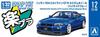 Aoshima Bunka Kyozai Rakupla Snap Kit Nissan R34 Skyline Custom Wheels Scale Plastic Model Kit (AOSHIMA) No. 12CU-BB GT-R (Bayside Blue) 1/32