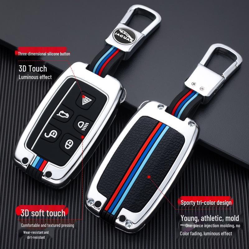 Jaguar Key Case: Metal Full Wrap for XJL, XEL, XFL, XE, XJ, XF, F-Pace – Car Protective Shell Buckle