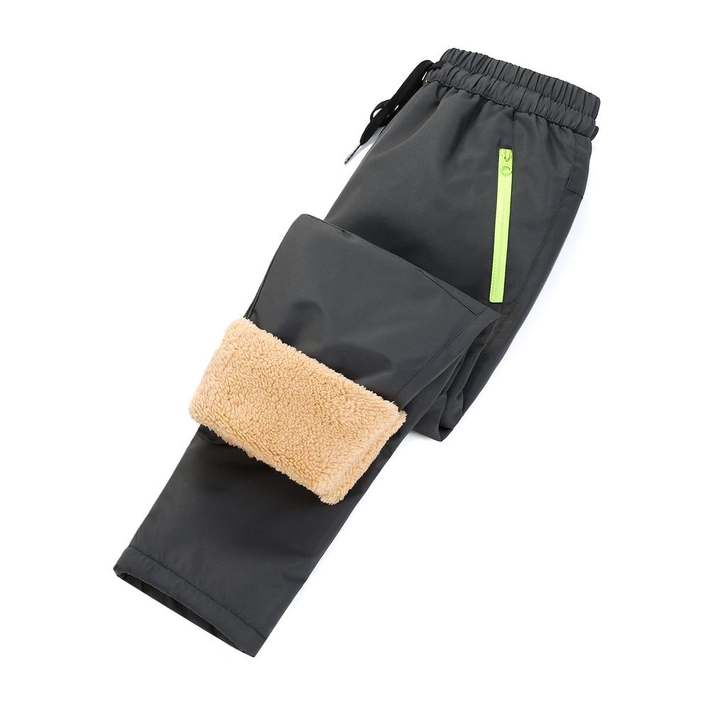 Thickened Climbing and Skiing Pants for Kids with Fleece Lining, Windproof and Water Resistant