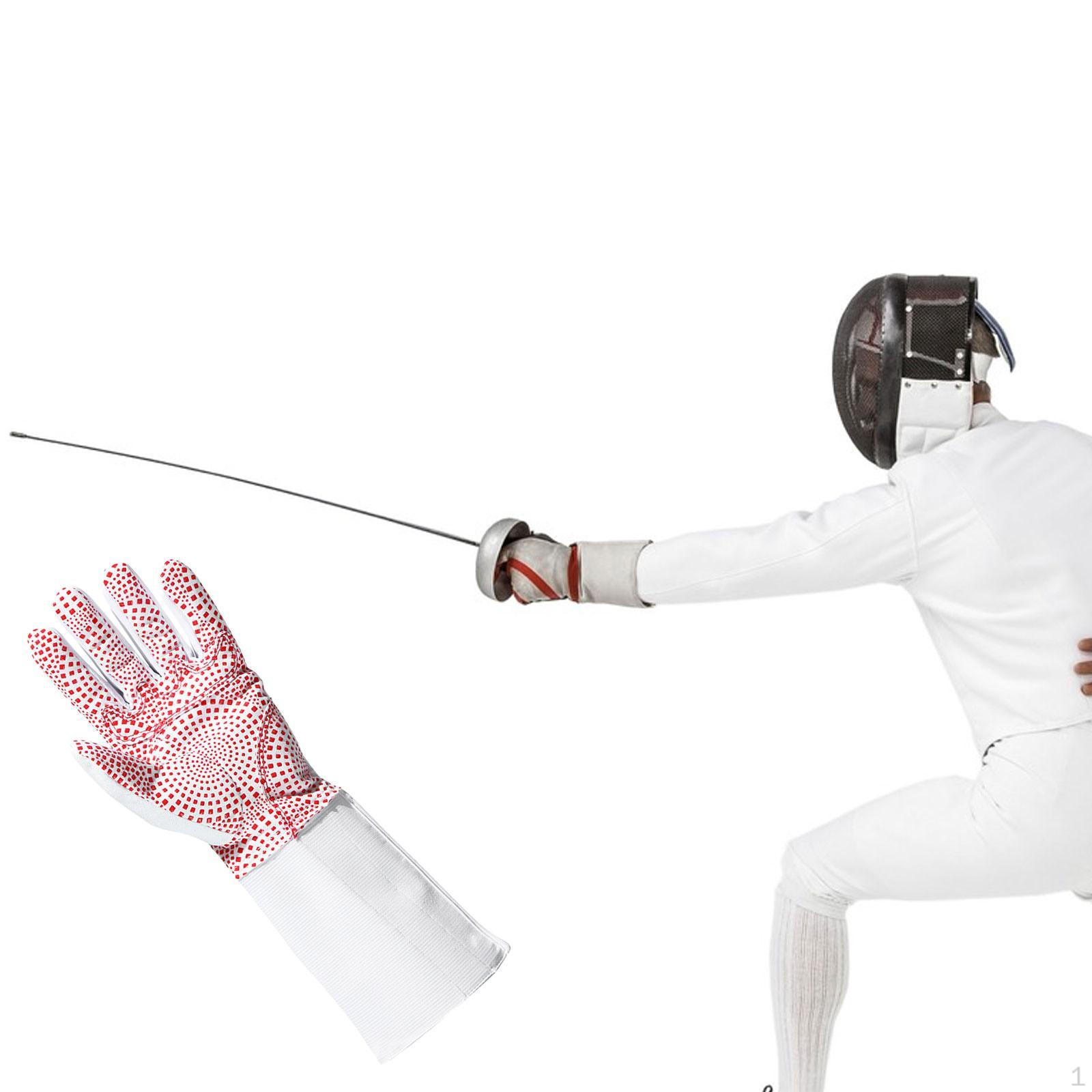 

/ Перчатка для фехтования, Нескользящая, для левой руки, Синтетическая кожа, Средство защиты рук, M