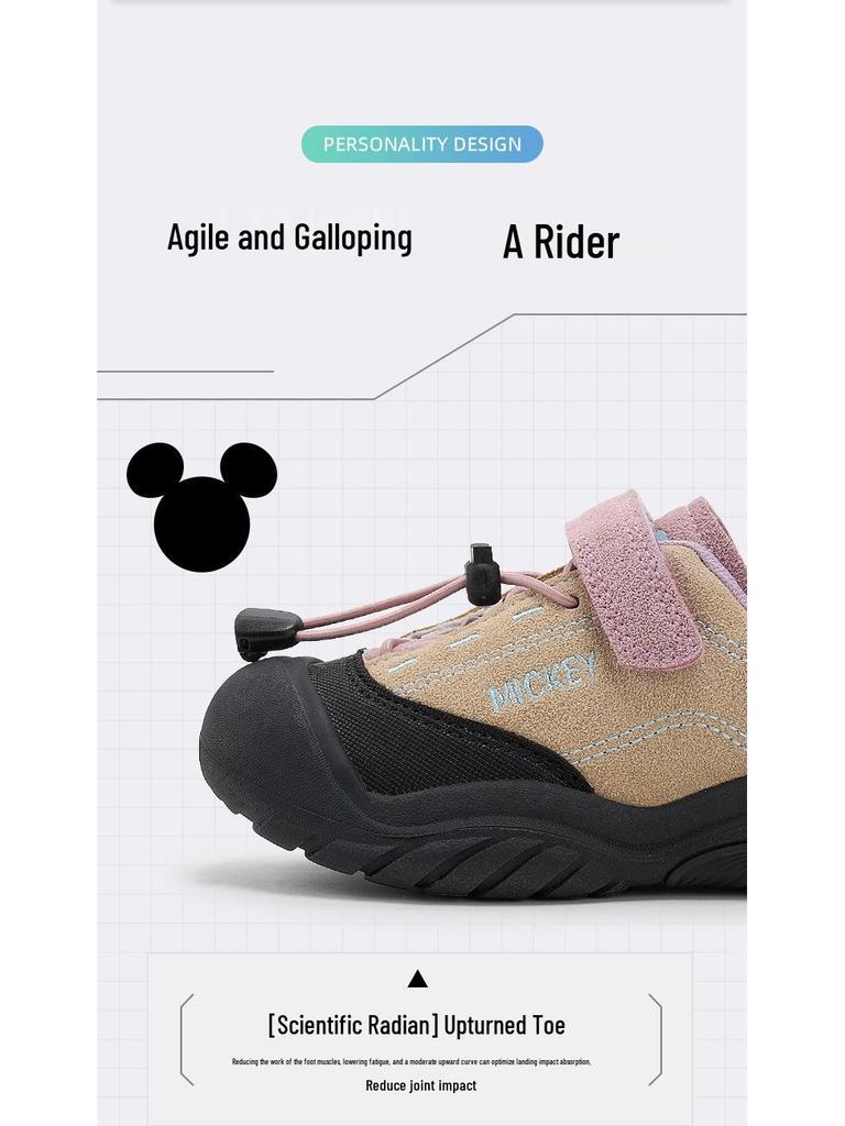 Disney Youth Large Casual Sports Shoes - 2025 Winter Velvet-Lined Girls' Sneakers, Cute and Comfy.