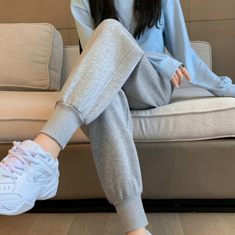 Womens Loose Fit Jogger Pants Winter Lightweight Cotton Blend Casual Trousers Petite
