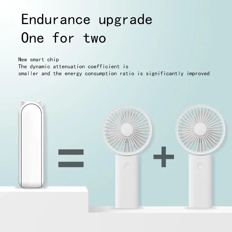 Portable Mini Fan Emergency Power Bank for Phone 3 Speed Rechargeable Foldable Electric Air Cooling Fan for Office Travel