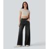 Spring and Summer New High-waisted Loose Stretch Wide-leg Jeans, Slimming and Form-fitting Wide-leg Women's Jeans and Long Pants