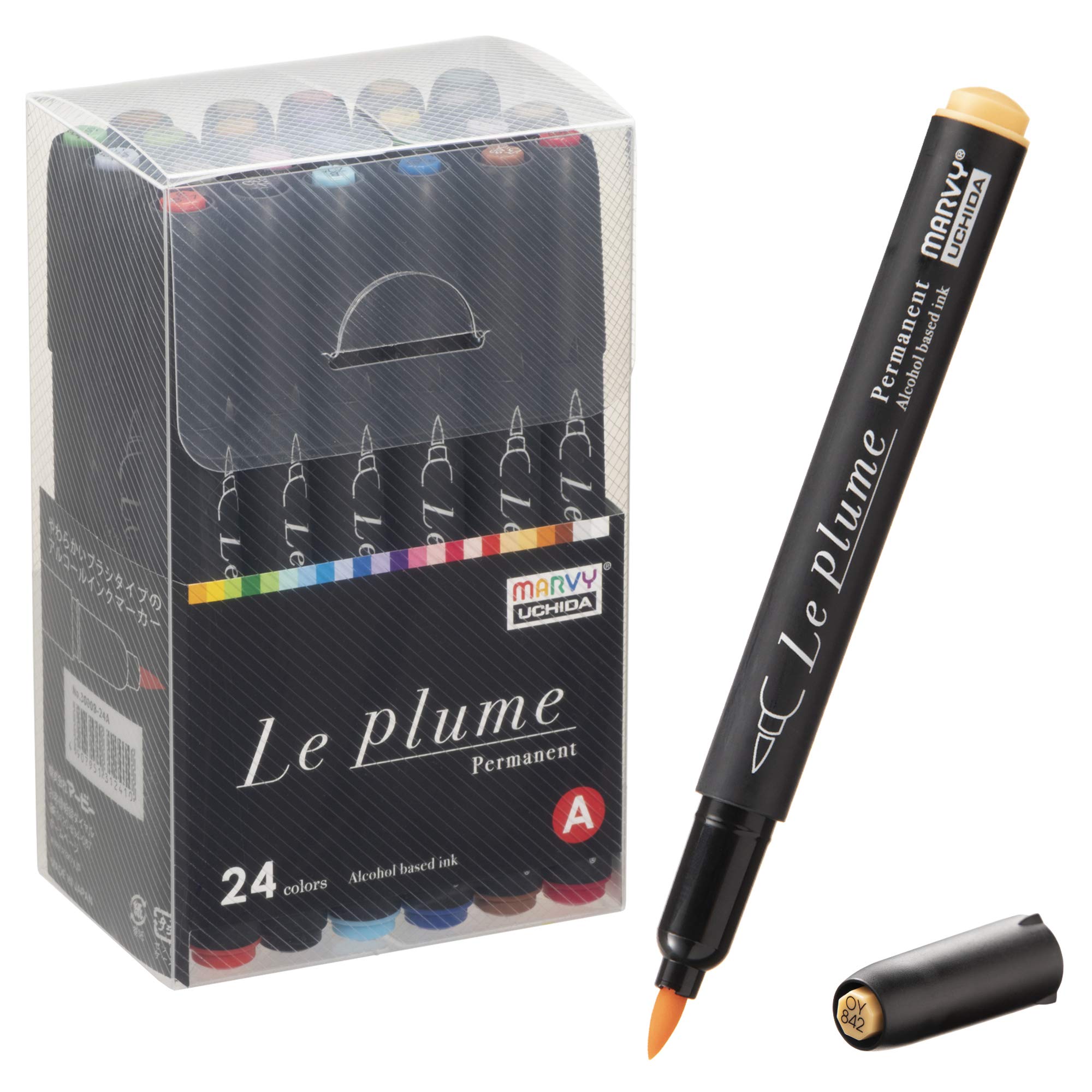 

Marvy Le Plume Permanent Alcohol Basic Marker, 24-Color Set, 3000B-24A