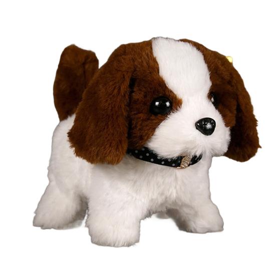 Kids Electric Plush Dog Toy Walking Barking Tail Wagging Interactive Puppy Plushie Toy Toddlers Boys Girls Educational Simulation Animal Toy