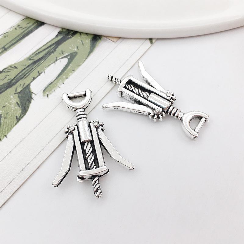 Red Wine Wheat Ear Pendant for DIY Tibetan Silver Jewelry: Earrings, Bracelet, Necklace
