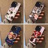 Cute M-monch-hichis For iPhone 17 16 15 14 13 12 11 Pro Max XS  17 Air Silicone Colored Silver Bumper Cover