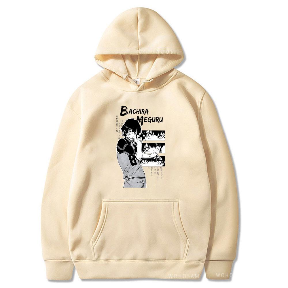

Manga BLUE LOCK Bachira Meguru Hoodies Creative Чоловіки Жінки Печворк Топи з капюшоном Harajuku Fashion Корейський стиль Світшоти M хакі