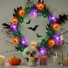 1PC Pumpkin Spider Bat Halloween String Lights 20/30 LED Copper Wire Fairy Lights For Home Porch Party Indoor Festival Decor