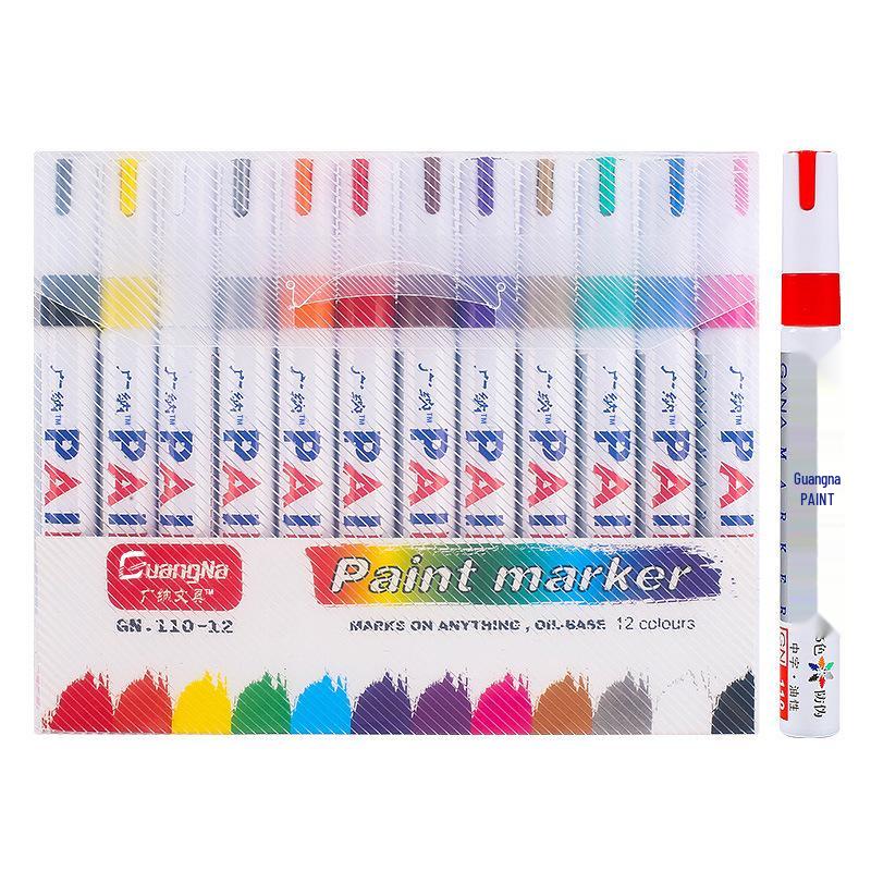 Guangna Waterproof Oil-Based Paint Pen for Stone, Metal, and Tire Touch-Ups