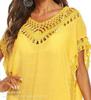 V-Neck Crochet Patchwork Beach Cover-Up Skirt - Sexy & Loose, Hollow-Out Design, Short Length, Available in 10 Colors