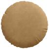 Seat Cushion 2 pcs Brown Ø30 x 13 cm Velvet