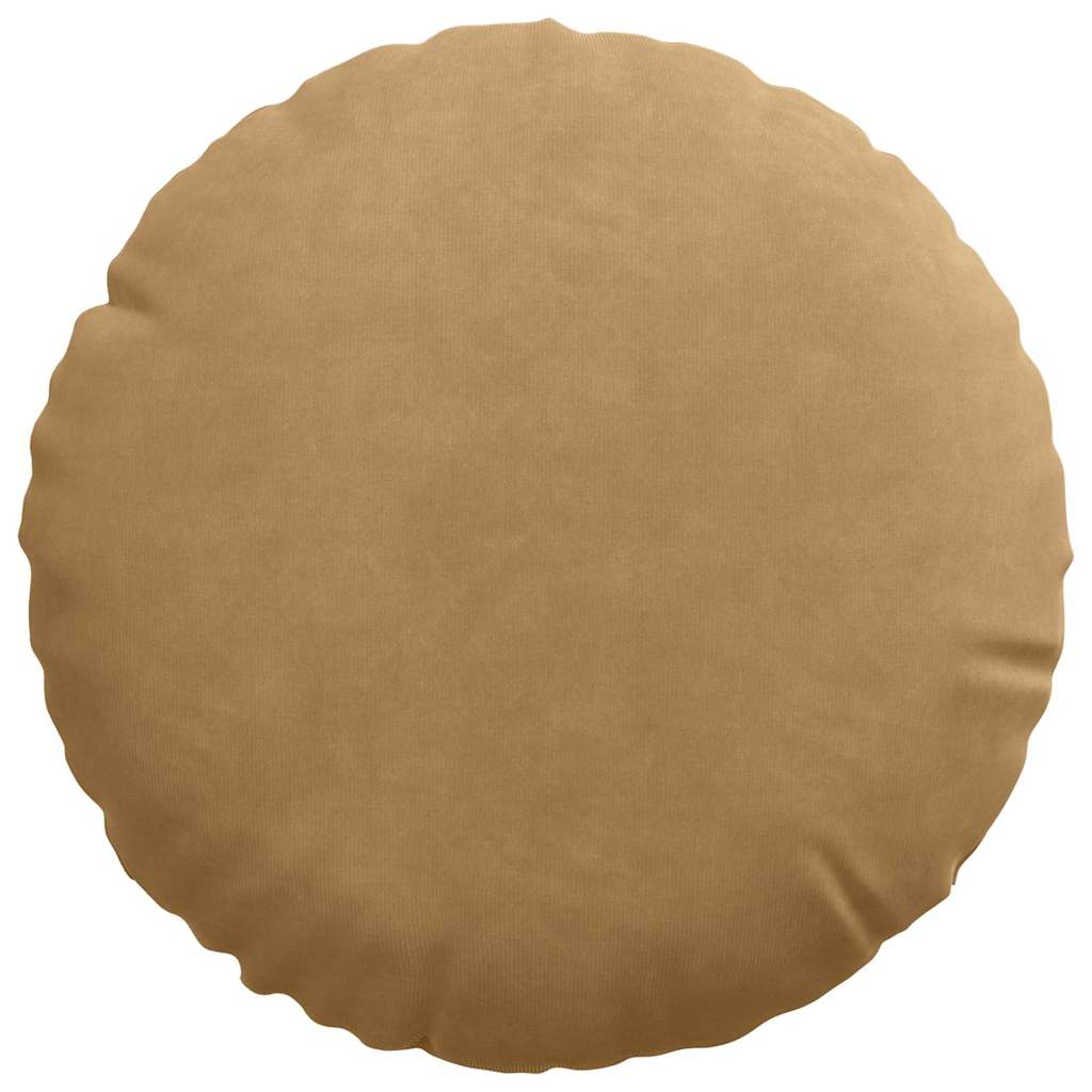 Seat Cushion 2 pcs Brown Ø30 x 13 cm Velvet