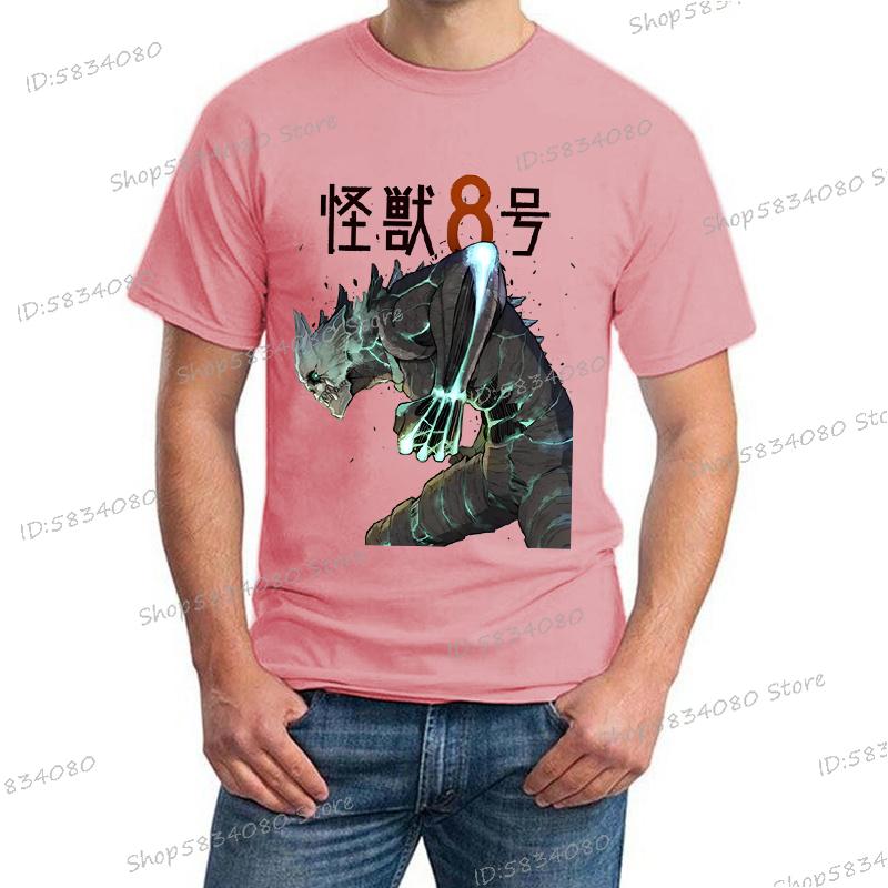 Anime Kaiju No 8 Print Men T-shirt Hot Sales Graphic Kaiju Hachigou Short Sleeve T Shirt Female Funny Manga Kaiju No 8 Tops Tee
