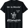 Er ist Rizzin Lustiges Basketball Retro Christliches Religiöses T-Shirt Vintage Atmungsaktiv Leicht Weich Stilvoll Lässig Vielseitig