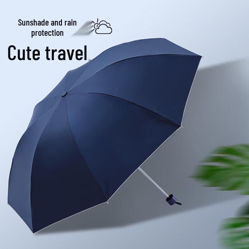 Paradise 57cm 8-Rib Tri-Fold UV Protection Rain & Sun Umbrella