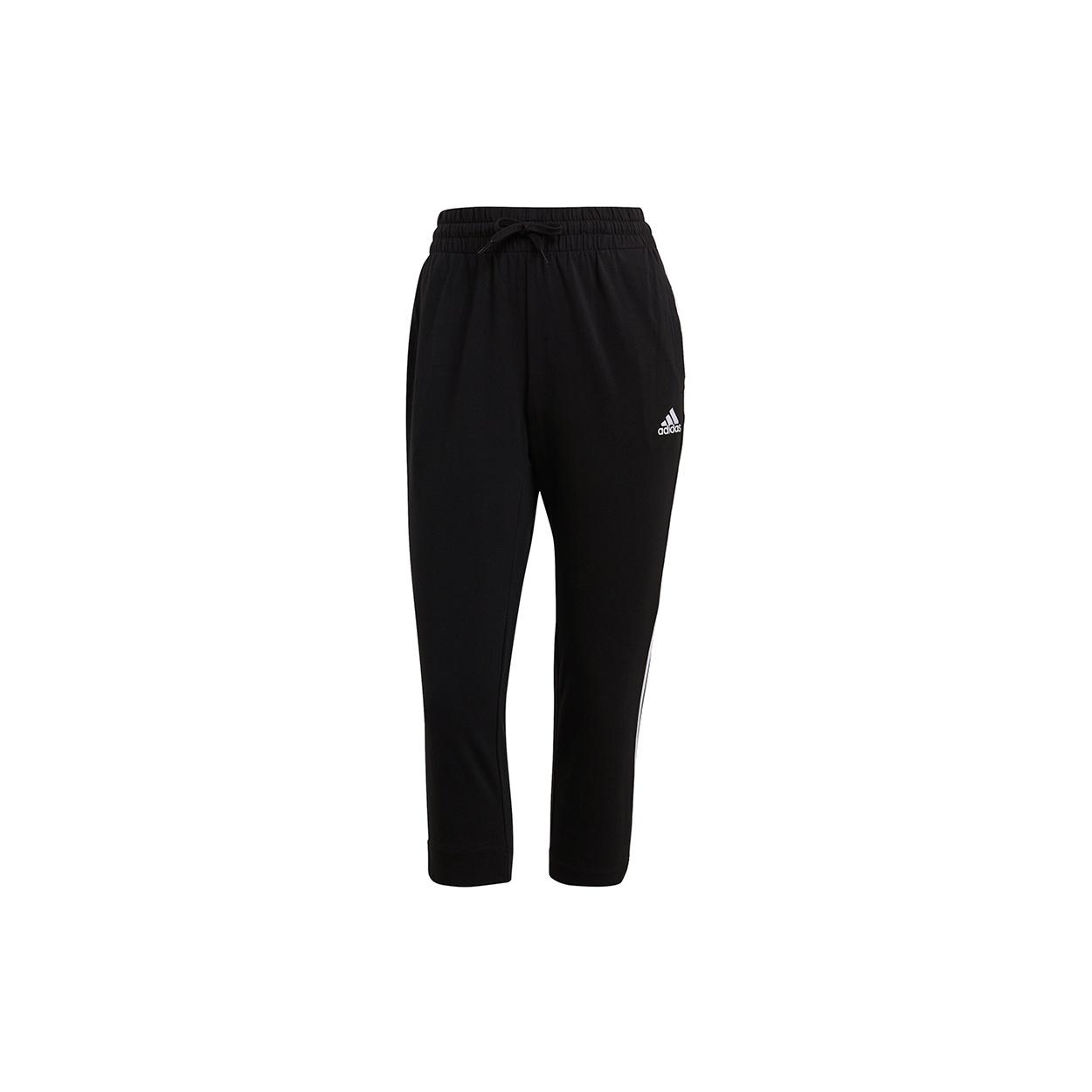 (WMNS) adidas Essentials Single Jersey 3/4 Pants Asia Sizing  Black  Women s GM5539 XS