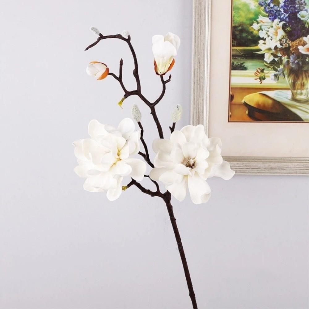 Handmade Artificial Magnolia Flower Real Touch Artificial Orchid Flowers  Home Living Room Decor