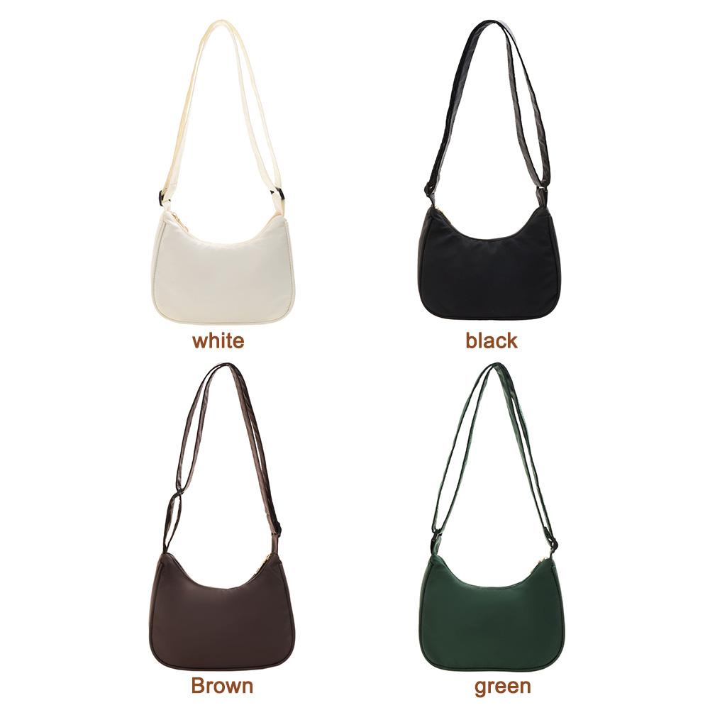 Women Simple Pure Color Shoulder Bag Female Small All-Match Travel Handbags Dumpling Bags Multifunctional Ladies Handbag