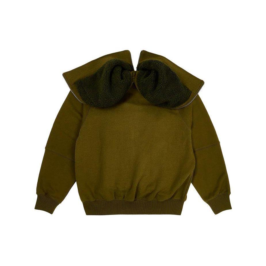 Palace Split Hood Bomber Sweat Olive Unisex Outerwear Green P23CS226