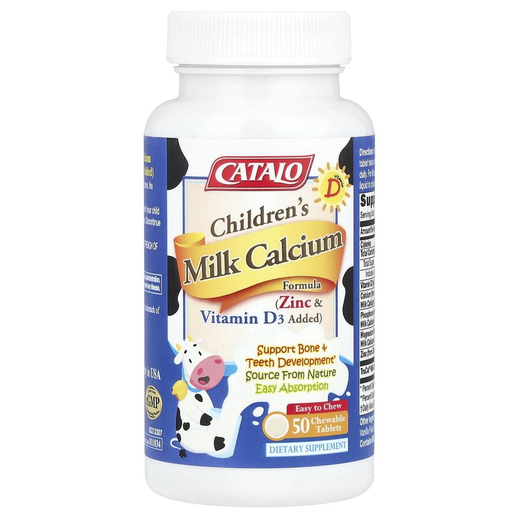CATALO, infant milk calcium formula, zinc and vitamin D, 50 chewable tablets