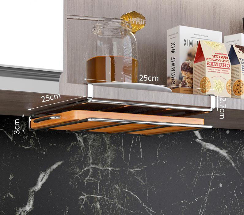 Hängendes Regal für Stielgläser zur Unterschrankmontage Barhänger Glas Kelch Eisenregal Barwerkzeug Eisen Weinregal Glashalter