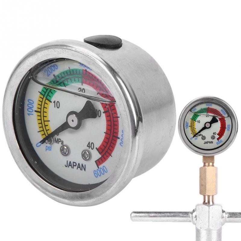 Air Pump Pressure Gauge 40MPA 6000psi Oil Filling Diving Equippment Manometer