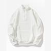 New Casual Solid Color Waffle Half-zip Pocket Long-sleeved Stand Collar Men's Sweatshirt
