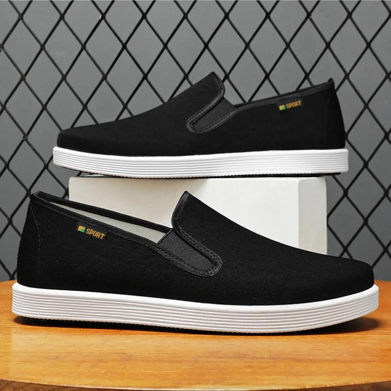 Fashion Old Beijing Cloth Shoes 2024 Autumn New Men's Shoes Breathable and Lightweight Solid Color Cloth Shoes Anti Slip Casual Shoes