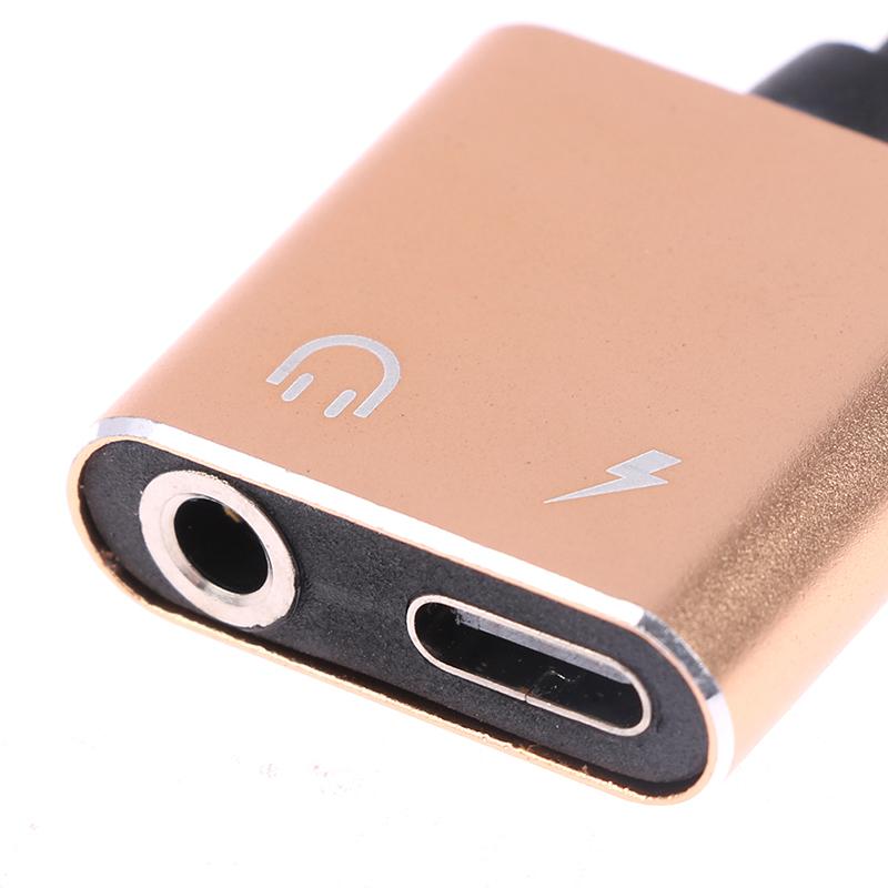 2 In 1 Type C Headphone Audio Splitter Adapter Usb C To 3.5Mm Charging Converter For Xiaomi 8 9 Huawei Samsung