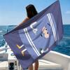 Fun Cartoon T-Shaped Beach Towel "No Drug" Quick-drying Super Absorbent Suitable for Beach Vacation Pool Summer Gift for Friends