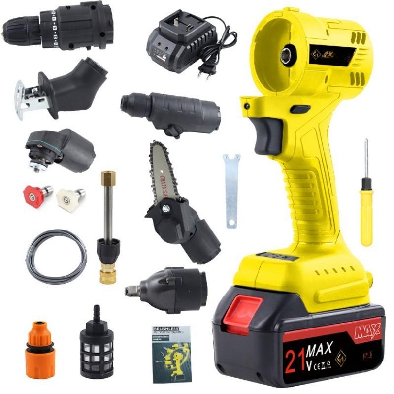 Electric Tool Set Multi functional Brushless Lithium Battery Combination Tool Set Modified Household Universal Power Tool Kit