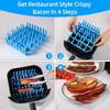1 Adet Silikon Air Fryer Tepsisi Kızartma Kafesi Kalıp Sepet Tencere Yeniden Kullanılabilir Köpek Pastası Rafı Ev Partisi Pişirme Aksesuarları