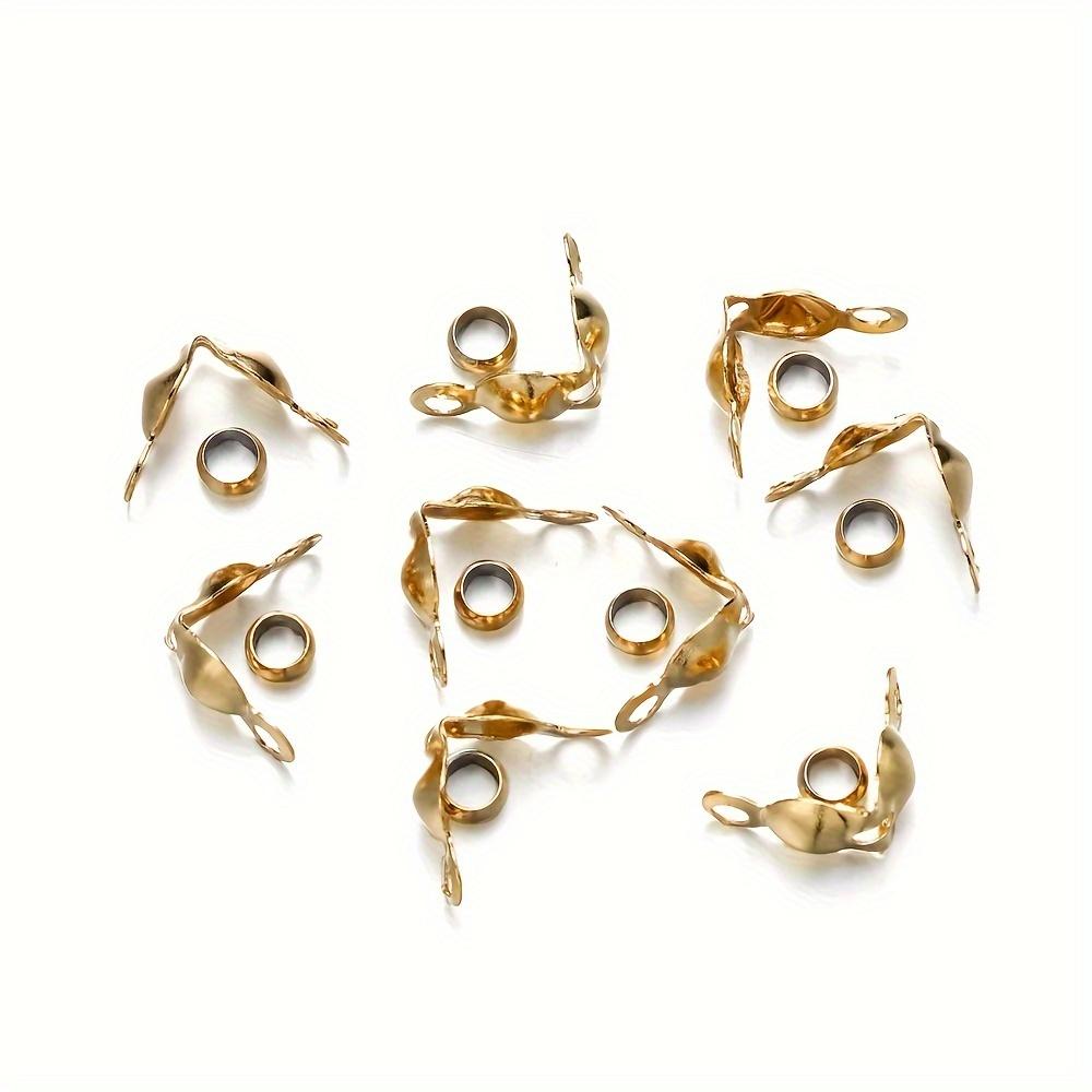 100pcs/lot Connector Clasp Crimp End Beads Findings Kit DIY Bracelet Necklace Jewelry Making Supplies