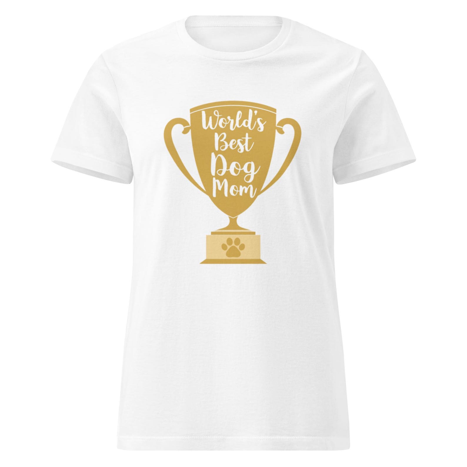Dog Mom Trophy T-Shirt | Proud Dog Owner Women s Tee 2XL