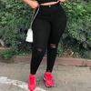 Women's Loose And Casual Trend Ripped Casual Fashion Tight Fitting Leg Jeans