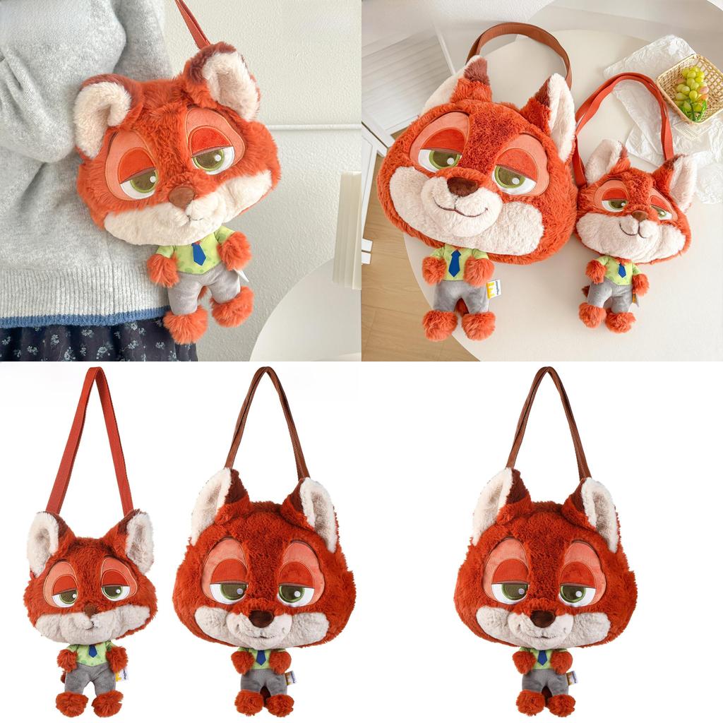 Zootopia Nick Plush Shoulder Bag With Cartoon Design For Kids And Teens