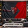 Wall Hanging Tapestry Custom NameVfB Stuttgart FC Pattern Personalized Printed Fabric Wall Decor