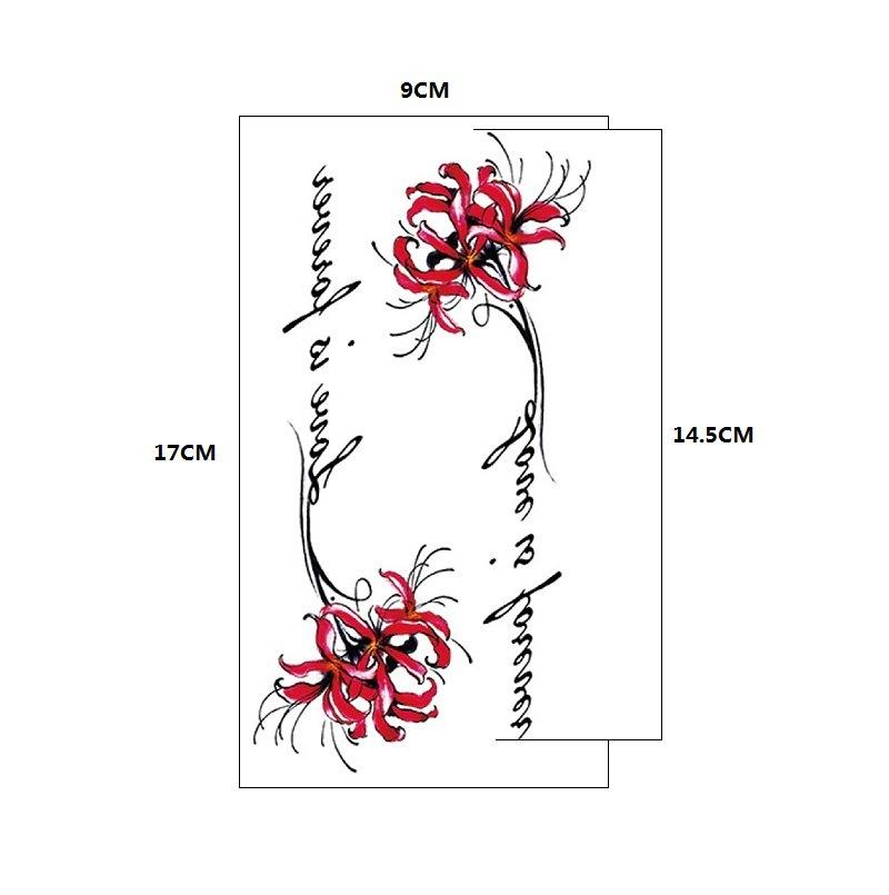 Higan Flower Tattoo Sticker Women'S Chest Clavicle Wrist Fashion Personality Photo Cover Mark Simulation Tattoo Applique Tattoo