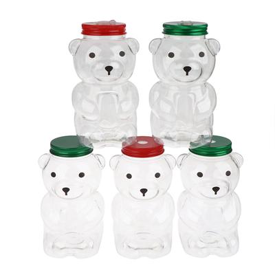 Sticle transparente portabile de 500 ml cu ursuleț de pluș, transparente, pentru ceai cu lapte, cafea, ceai cu perle, suc, milkshake, articole pentru petrecere