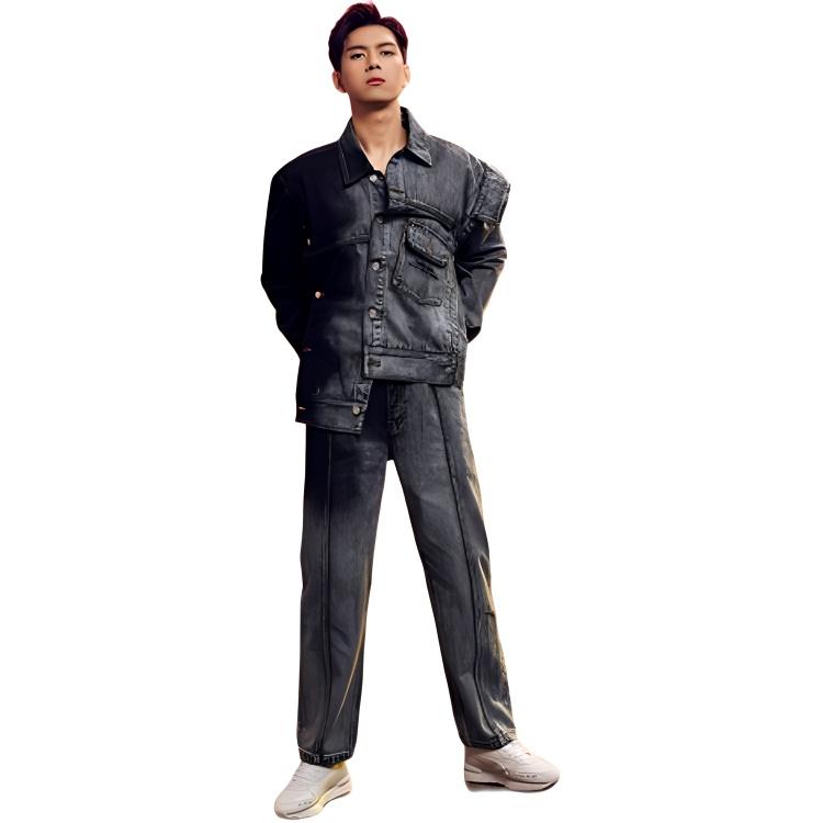 Levis X Pioneer Series Casual Comfortable Denim Jacket Unisex Jacket Black Gray A1050-0000
