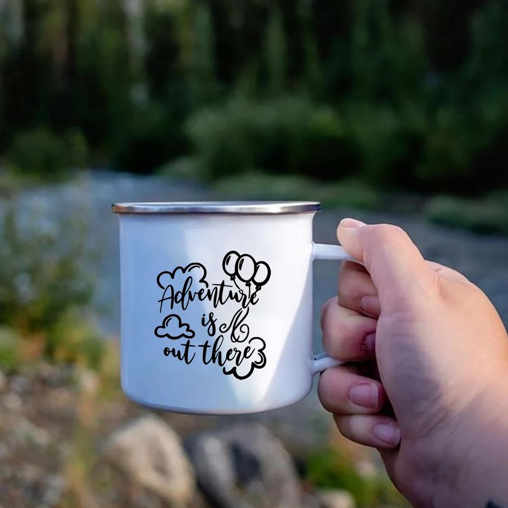 Emaille Kaffee Kakao Tassen Let's Go Outdoor Reise Camping Lagerfeuer Party Wein Bier Getränke Saft Tassen Zuhause Frühstück Milch Wasser Tasse