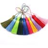 30pcs Multi-Color 8cm/3.15inches Chunky Soft Small Craft Tassels, Handmade Mini Silky Tassel,Sewing Tassels,Bookmark Tassels for Keychain Graduation