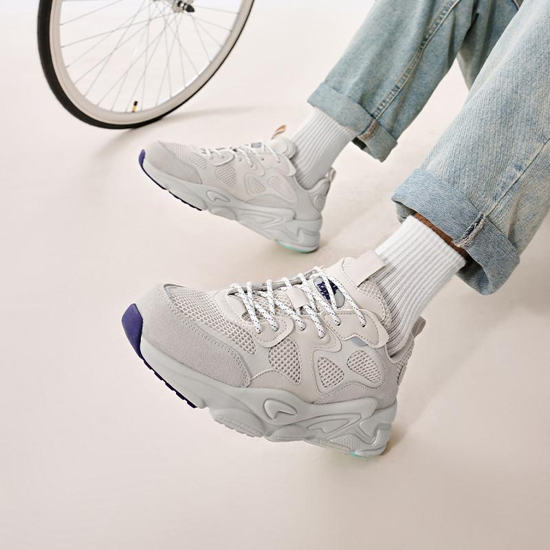 Kappa Walker III Mesh Breathable Comfortable Shock Absorbing Durable Low Top Casual Training Running Shoes Unisex sneakers Beige K0EW5MC42CJ-6337