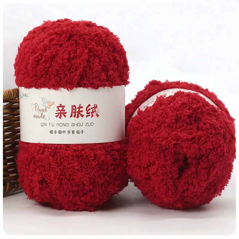 50 g/Bündel Chenillegarn, weicher, dünner Korallensamt-Handtuchfaden zum Stricken, Häkelgarn, Handstricken, Häkeln, DIY-Pullover, Puppen