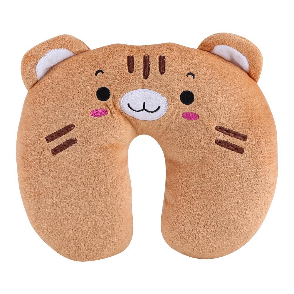 Animal Travel Neck PP Cotton Pillow Soft U Shaped Car Head Rest Toy Cushion Tiger